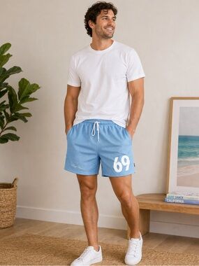 Danny Duncan 69 Mesh Light Blue Shorts
